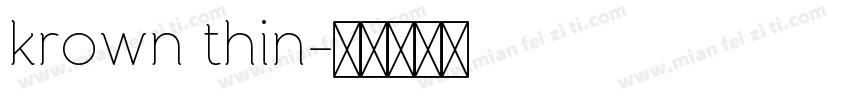 krown thin字体转换